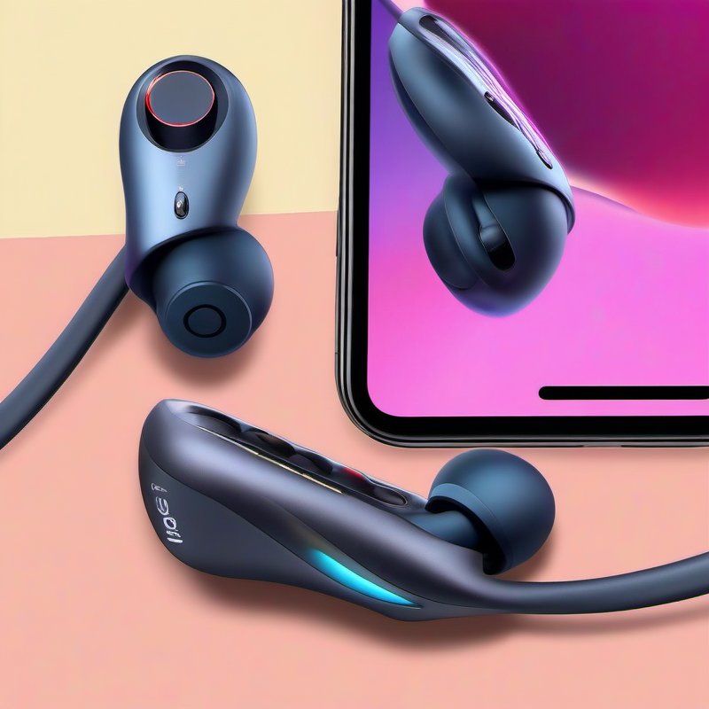 Illustrative image for TAGRY Bluetooth Headphones True Wireless Earbuds 60H Playback LED Power Display Earphones with Wireless Charging Case IPX5 Waterproof in-Ear Ear buds with Mic for TV Smart Phone Laptop Computer Sports