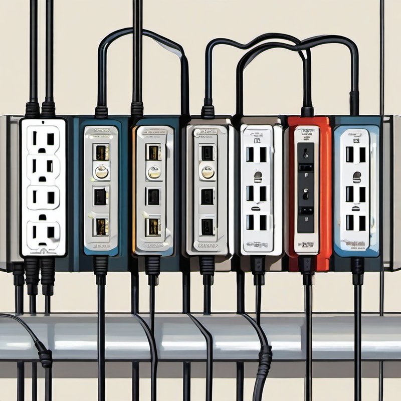 6 Ft Surge Protector Power Strip - 8 Widely Outlets with 4 USB Ports, 3 Side Outlet Extender with 6 Feet Extension Cord, Flat Plug, Wall Mount, Desk USB Charging Station, ETL,White