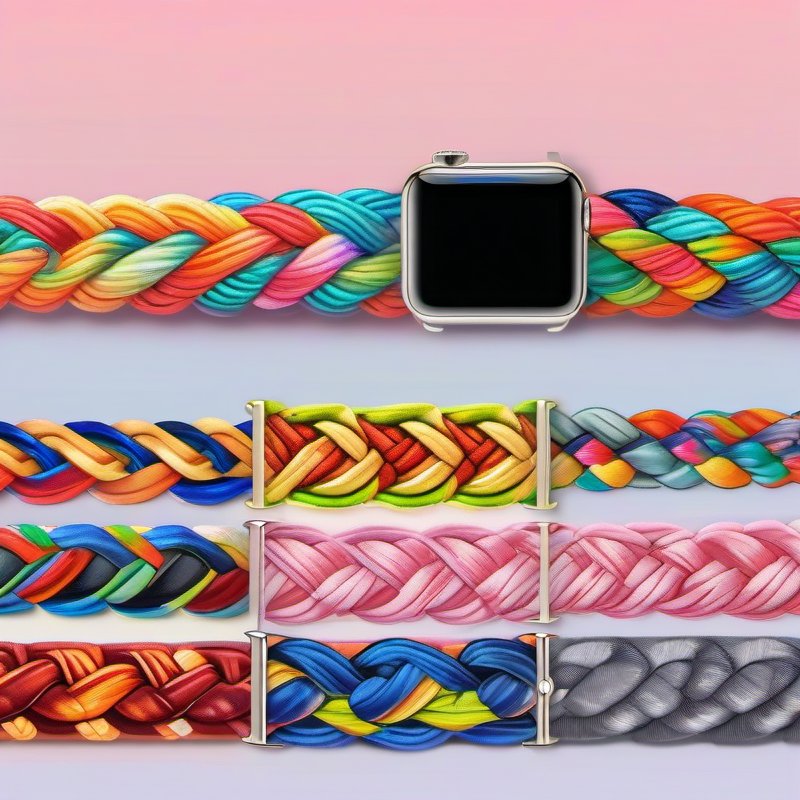 Braided Stretchy Band Compatible with Apple Watch Bands 38mm 40mm 41mm 42mm 44mm 45mm 46mm 49mm Women Men, Soft Nylon Solo Loop Magnetic Sport Strap for iWatch Series 11 10 9 8 7 6 5 4 3 2 1 SE Ultra